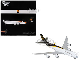 Boeing 747 8F Commercial Aircraft UPS Worldwide Services N607UP White with Brown Tail Gemini 200 Interactive Series Series 1/200 Diecast Model Airplane GeminiJets G2UPS1187