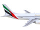 Boeing 737 300 Commercial Aircraft Emirates Airlines AP BCD White with Striped Tail 1/400 Diecast Model Airplane GeminiJets GJ2232