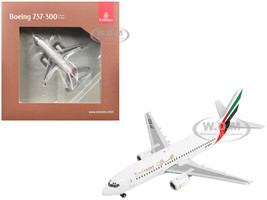 Boeing 737 300 Commercial Aircraft Emirates Airlines AP BCD White with Striped Tail 1/400 Diecast Model Airplane GeminiJets GJ2232