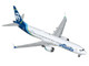 Boeing 737 MAX 9 Commercial Aircraft Alaska Airlines N708AL White with Blue Tail Graphics 1/400 Diecast Model Airplane GeminiJets GJASA2393