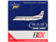 Saab 340A Commercial Aircraft Business Express Airlines The Delta Connection N749BA White with Blue and Red Stripes 1/400 Diecast Model Airplane GeminiJets GJGAA2207
