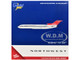 Boeing 727 200 Commercial Aircraft Northwest Airlines N254US White with Blue Stripes and Red Tail 1/400 Diecast Model Airplane GeminiJets GJNWA2369