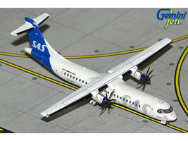 ATR 72 600 Commercial Aircraft Scandinavian Airlines SE MKD White with Blue Tail 1/400 Diecast Model Airplane GeminiJets GJSAS2368