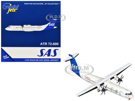 ATR 72 600 Commercial Aircraft Scandinavian Airlines SE MKD White with Blue Tail 1/400 Diecast Model Airplane GeminiJets GJSAS2368