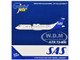 ATR 72 600 Commercial Aircraft Scandinavian Airlines SE MKD White with Blue Tail 1/400 Diecast Model Airplane GeminiJets GJSAS2368