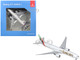 Boeing 777 300ER Commercial Aircraft Emirates Airlines A6 EQH White with Striped Tail 1/400 Diecast Model Airplane GeminiJets GJUAE2318