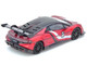 2025 Yangwang U9 Xtreme Test Car #02 Red Metallic with White Stripes and Carbon Top World Fastest EV Supercar 1/64 Diecast Model Car Inno Models IN64-YNU9-NURB