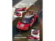 2025 Yangwang U9 Xtreme Test Car #02 Red Metallic with White Stripes and Carbon Top World Fastest EV Supercar 1/64 Diecast Model Car Inno Models IN64-YNU9-NURB