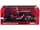 2025 Yangwang U9 Xtreme Test Car #02 Red Metallic with White Stripes and Carbon Top World Fastest EV Supercar 1/64 Diecast Model Car Inno Models IN64-YNU9-NURB