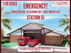 Los Angeles County Fire Department Fire Station 51 Diorama EZ Assembly Kit Emergency Series 1/50 Model Iconic Replicas 50-0520