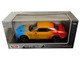2018 Dodge Challenger SRT Hellcat Widebody Blue Orange and Red Gradient Custom Wrap Series 1/24 Diecast Model Car Motormax 79087