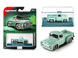 1956 Ford F 100 Pickup Truck Light Green Collection Series 1/64 Diecast Model Car Majorette MJ8505001019