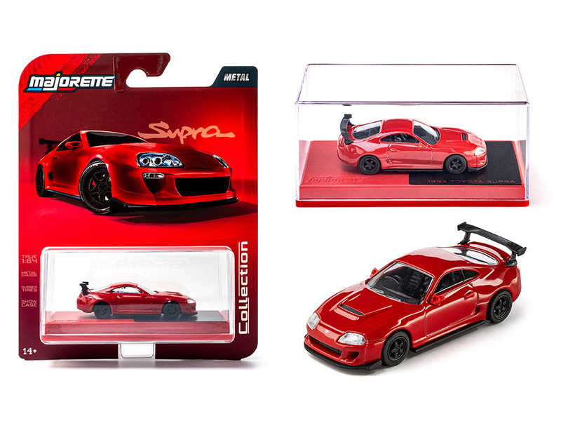 1995 Toyota Supra RHD Right Hand Drive Red Collection Series 1/64 Diecast Model Car Majorette MJ8505001023