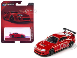 1995 Toyota Supra RHD Right Hand Drive Red Collection Series 1/64 Diecast Model Car Majorette MJ8505001023
