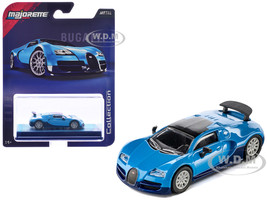 2005 Bugatti Veyron 16 4 Super Sport Blue Collection Series 1/64 Diecast Model Car Majorette MJ8505001024