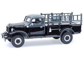 1946 Dodge Power Wagon Fire Truck Black Black Bandit Series 30 1/64 Diecast Model Car Greenlight 28170C