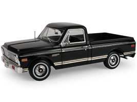 1971 Chevrolet C 10 Custom Pickup Truck Black Barrett Jackson Scottsdale 2024 1/18 Diecast Model Car Greenlight HWY-18054