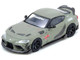 Toyota Supra A90 DarwinPro Matt Green with Carbon Accents 1/64 Diecast Model Car Inno Models IN64-A90DP-MATGR