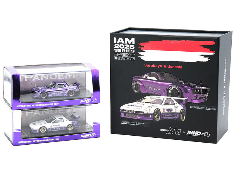 International Automotive Modified IAM 2025 Surayaba Indonesia Box Set of 2 Pieces 1/64 Diecast Model Cars Inno Models IN64-IAM25-SURABAYA