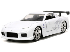 1993 Mazda RX 7 HKS White The Fast and the Furious 2001 Movie 25 Years of Fast & Furious Series 1/32 Diecast Model Car Jada 32588