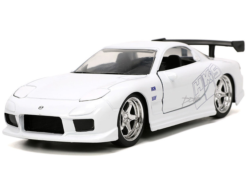 1993 Mazda RX 7 HKS White The Fast and the Furious 2001 Movie 25 Years of Fast & Furious Series 1/32 Diecast Model Car Jada 32588