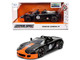 Porsche Carrera GT Convertible #7 Gulf Oil Black with Orange Graphics Hyper Spec Series 1/24 Diecast Model Car Jada 36487 Porsche Carrera GT Convertible #7 Gulf Oil Black with Orange Graphics Hyper Spec Series 1/24 Diecast Model Car Jada 36487