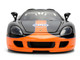 Porsche Carrera GT Convertible #7 Gulf Oil Black with Orange Graphics Hyper Spec Series 1/24 Diecast Model Car Jada 36487 Porsche Carrera GT Convertible #7 Gulf Oil Black with Orange Graphics Hyper Spec Series 1/24 Diecast Model Car Jada 36487