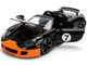 Porsche Carrera GT Convertible #7 Gulf Oil Black with Orange Graphics Hyper Spec Series 1/24 Diecast Model Car Jada 36487 Porsche Carrera GT Convertible #7 Gulf Oil Black with Orange Graphics Hyper Spec Series 1/24 Diecast Model Car Jada 36487