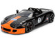 Porsche Carrera GT Convertible #7 Gulf Oil Black with Orange Graphics Hyper Spec Series 1/24 Diecast Model Car Jada 36487 Porsche Carrera GT Convertible #7 Gulf Oil Black with Orange Graphics Hyper Spec Series 1/24 Diecast Model Car Jada 36487