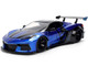 Chevrolet Corvette C8 Liberty Walk Candy Blue and Black Hyper Spec Series 1/24 Diecast Model Car Jada 36496