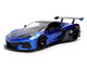 Chevrolet Corvette C8 Liberty Walk Candy Blue and Black Hyper Spec Series 1/24 Diecast Model Car Jada 36496 Chevrolet Corvette C8 Liberty Walk Candy Blue and Black Hyper Spec Series 1/24 Diecast Model Car Jada 36496