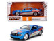 2010 Ford Mustang GT Rekudo Blue Metallic with Red and Silver Stripes Bigtime Muscle Series 1/24 Diecast Model Car Jada 36609