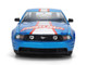 2010 Ford Mustang GT Rekudo Blue Metallic with Red and Silver Stripes Bigtime Muscle Series 1/24 Diecast Model Car Jada 36609