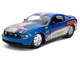 2010 Ford Mustang GT Rekudo Blue Metallic with Red and Silver Stripes Bigtime Muscle Series 1/24 Diecast Model Car Jada 36609