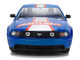 2010 Ford Mustang GT Rekudo Blue Metallic with Red and Silver Stripes Bigtime Muscle Series 1/24 Diecast Model Car Jada 36609