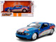 2010 Ford Mustang GT Rekudo Blue Metallic with Red and Silver Stripes Bigtime Muscle Series 1/24 Diecast Model Car Jada 36609