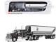 Kenworth W900A with 60 Flat Top Sleeper and 40 Vintage Trailer with Reefer Dick Simon Trucking Black with Graphics 1/64 Diecast Model DCP/First Gear 60-2272 Kenworth W900A with 60 Flat Top Sleeper and 40 Vintage Trailer with Reefer Dick Simon Trucking Black with Graphics 1/64 Diecast Model DCP/First Gear 60-2272
