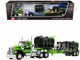 Kenworth W900 Day Cab with Demco 42 Liquid Fertilizer Tender Trailer Green and Black 1/64 Diecast Model DCP/First Gear 60-2289 Kenworth W900 Day Cab with Demco 42 Liquid Fertilizer Tender Trailer Green and Black 1/64 Diecast Model DCP/First Gear 60-2289