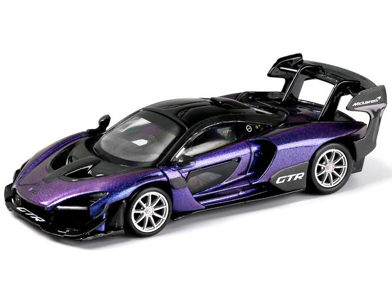 McLaren Senna GTR Midnight Purple Metallic with Black Top HCFC 2025 Limited Edition 1/64 Diecast Model Car Trends Hobby 241080J
