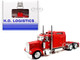 Kenworth W900L Truck Tractor with Sleeper Cab Red and Covered Grain Trailer White with Red Tarp Combo Set 1/87 (HO) Plastic Model Car HO Logistics HL-90008-468 Kenworth W900L Truck Tractor with Sleeper Cab Red and Covered Grain Trailer White with Red Tarp Combo Set 1/87 (HO) Plastic Model Car HO Logistics HL-90008-468