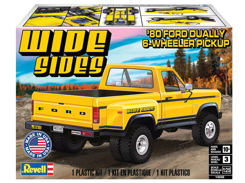Level 3 Model Kit 1980 Ford F 150 Dually Pickup Truck 1/25 Scale Model Revell 14546