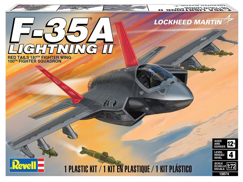 Level 4 Model Kit Lockheed Martin F 35A Lightning II Aircraft 1/72 Scale Model Revell 15874