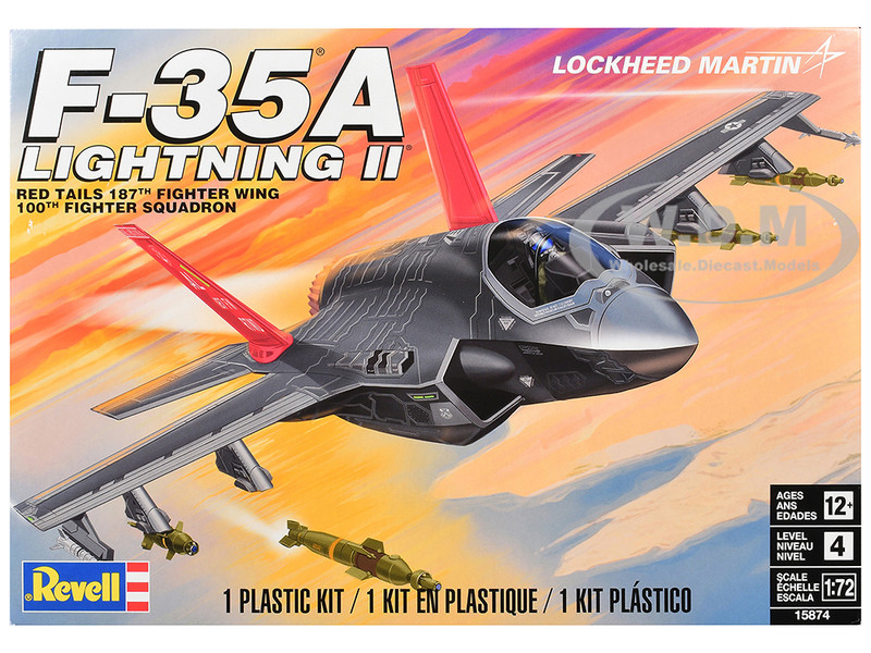Level 4 Model Kit Lockheed Martin F 35A Lightning II Aircraft 1/72 Scale Model Revell 15874