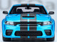 Dodge Charger SRT Hellcat Redeye B5 Blue Metallic with Carbon Stripes 1/18 Model Car Autoart 71753