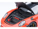 Porsche 911 991 2 GT3 RS Weissach Lava Orange with Carbon Hood and Top 1/18 Model Car Autoart 78177