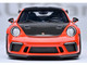 Porsche 911 991 2 GT3 RS Weissach Lava Orange with Carbon Hood and Top 1/18 Model Car Autoart 78177