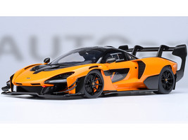 McLaren Senna GTR Orange with Black Top 1/18 Model Car Autoart 81956