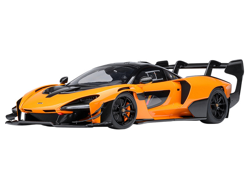 McLaren Senna GTR Orange with Black Top 1/18 Model Car Autoart 81956