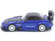 Honda S2000 RHD Right Hand Drive J s Racing Blue Metallic with Carbon Hood and Top 1/64 Diecast Model Car Inno Models IN64-S2000JS-BLUE
