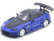 Honda S2000 RHD Right Hand Drive J s Racing Blue Metallic with Carbon Hood and Top 1/64 Diecast Model Car Inno Models IN64-S2000JS-BLUE